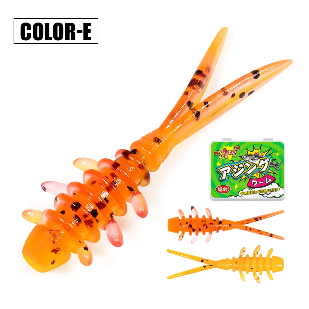 Micro Worm Fishing Lure Set