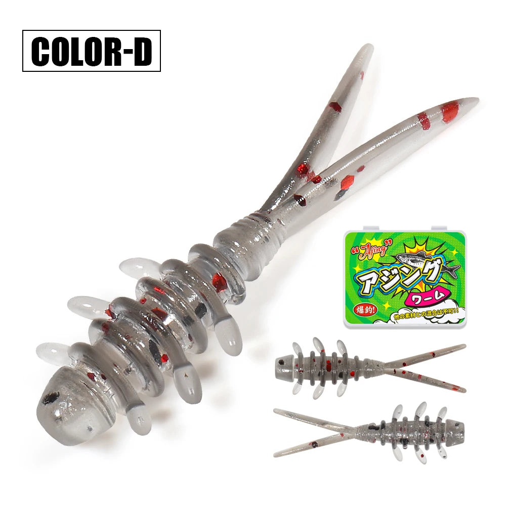 Micro Worm Fishing Lure Set