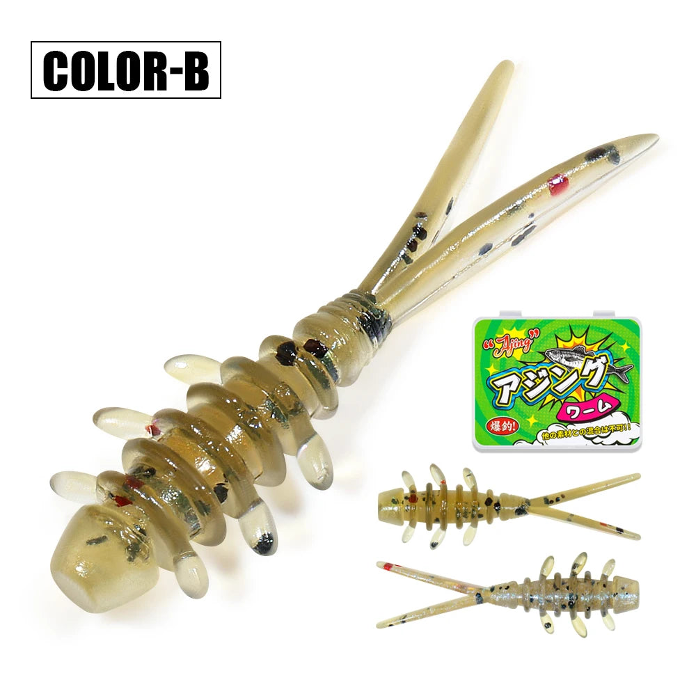 Micro Worm Fishing Lure Set
