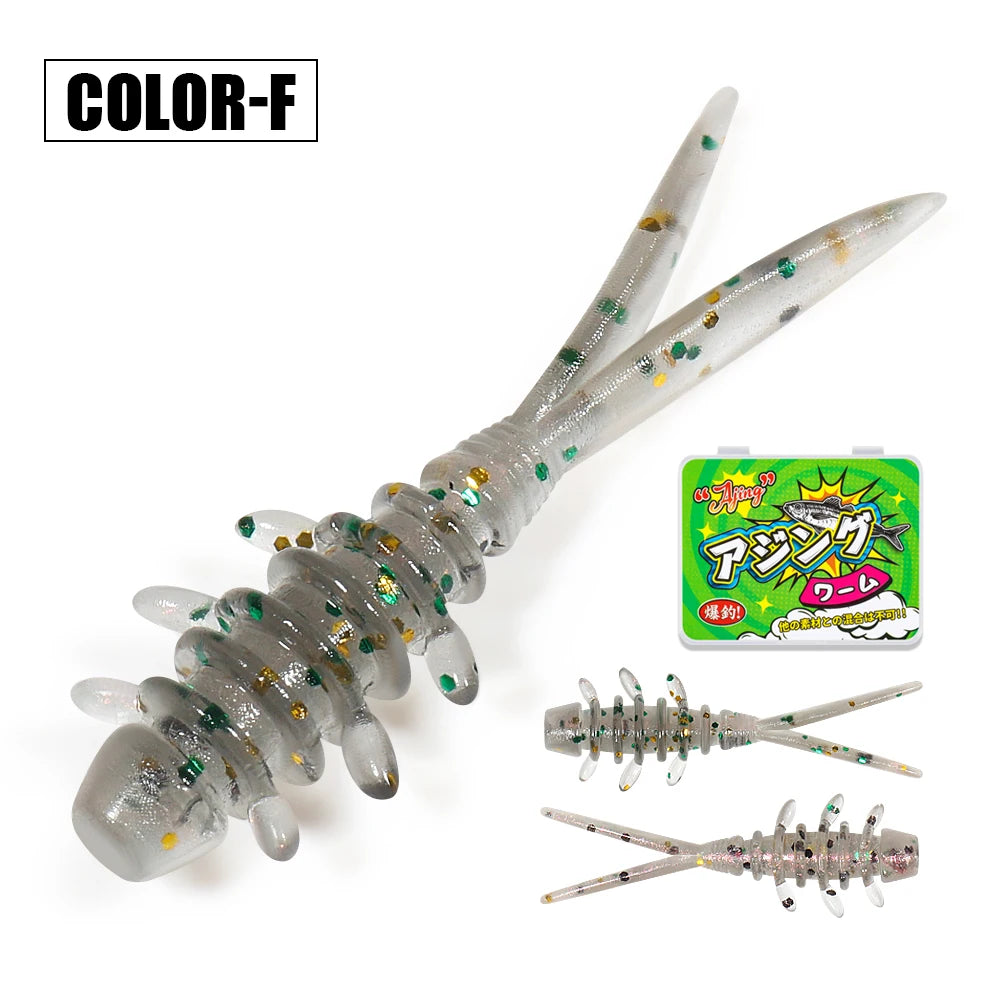 Micro Worm Fishing Lure Set