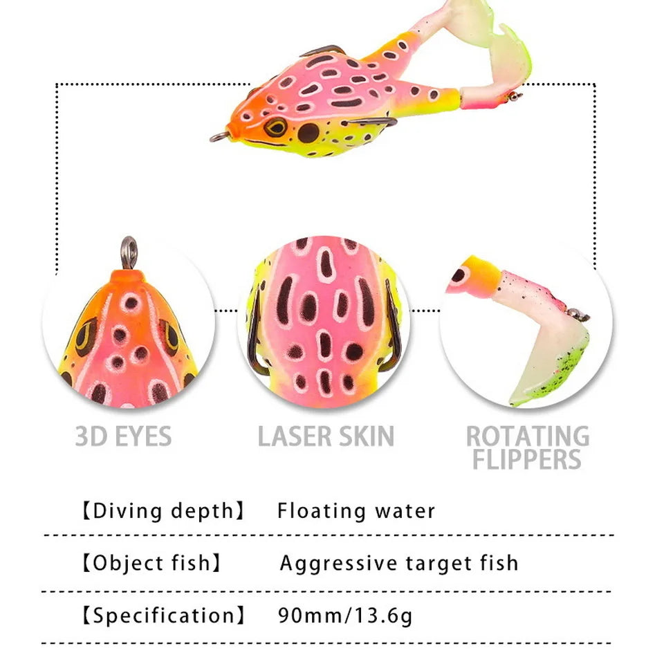 Rotating Frog Fishing Lure