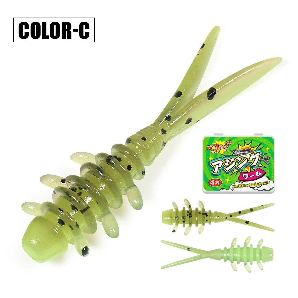 Micro Worm Fishing Lure Set
