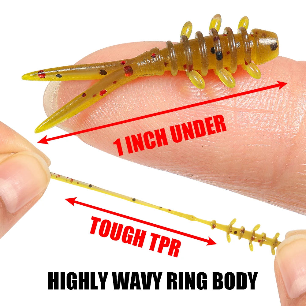 Micro Worm Fishing Lure Set