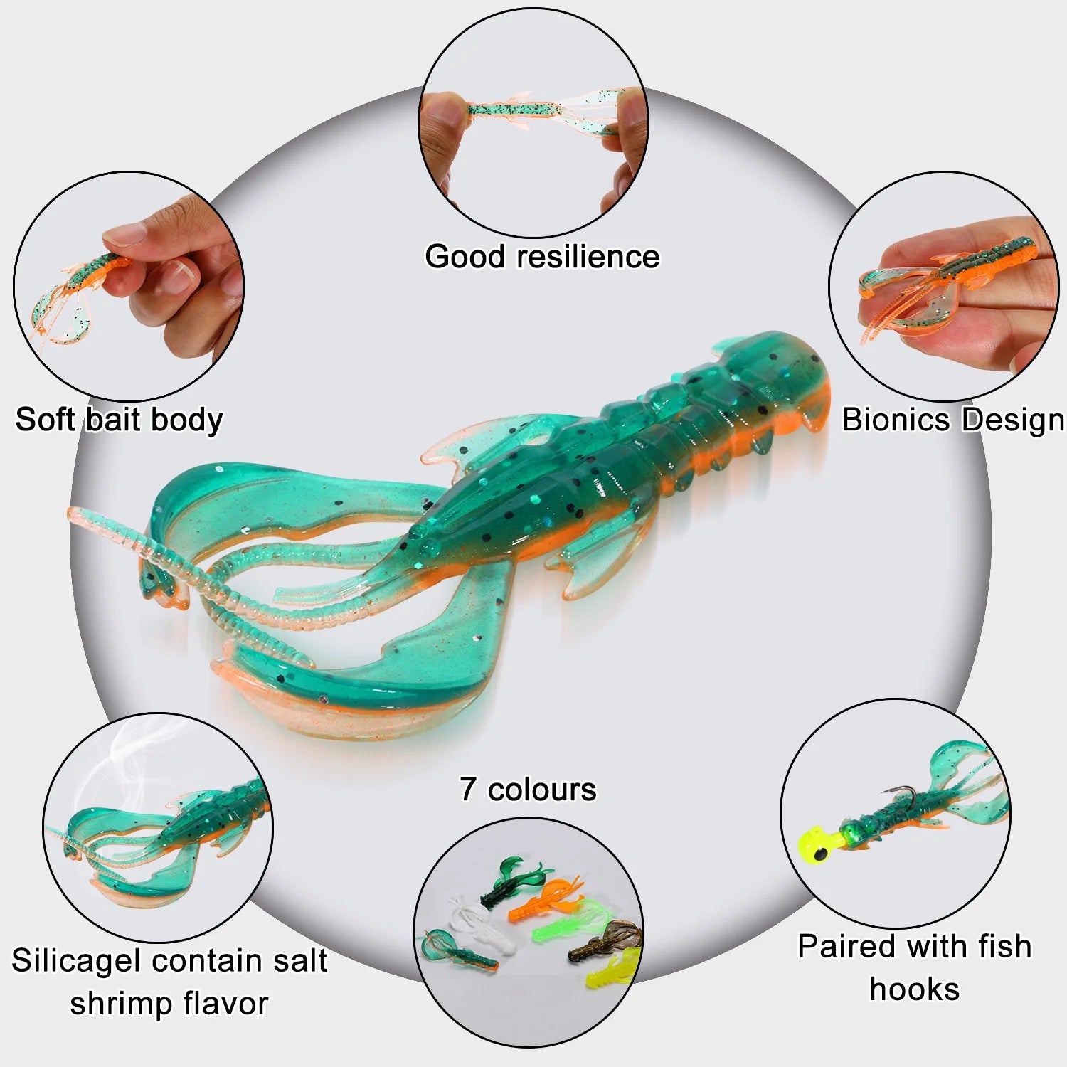 Lobster Soft Fishing Lure Set