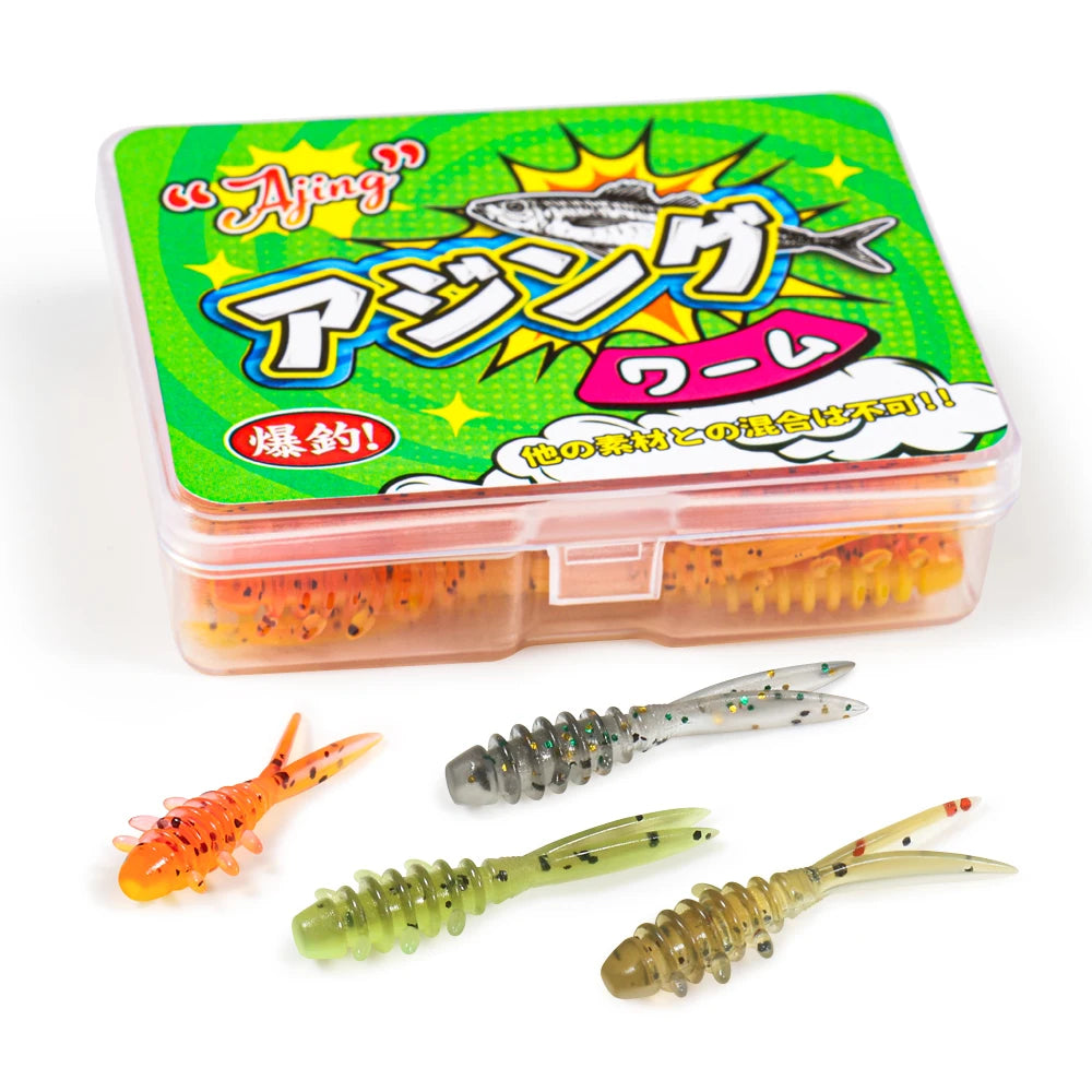 Micro Worm Fishing Lure Set