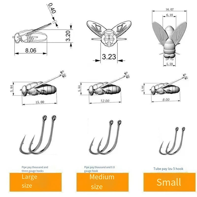 Rubber Fly Fishing Lure Set